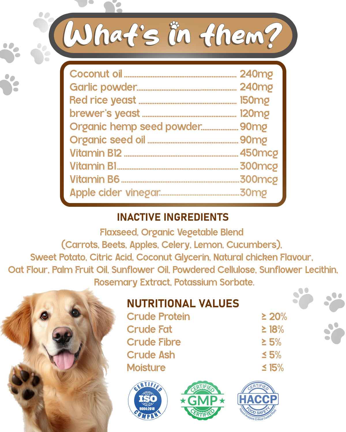 Flea and Tick Chews for Dogs - Natural Protection, Skin Health & Immune Support - Dr.Paul