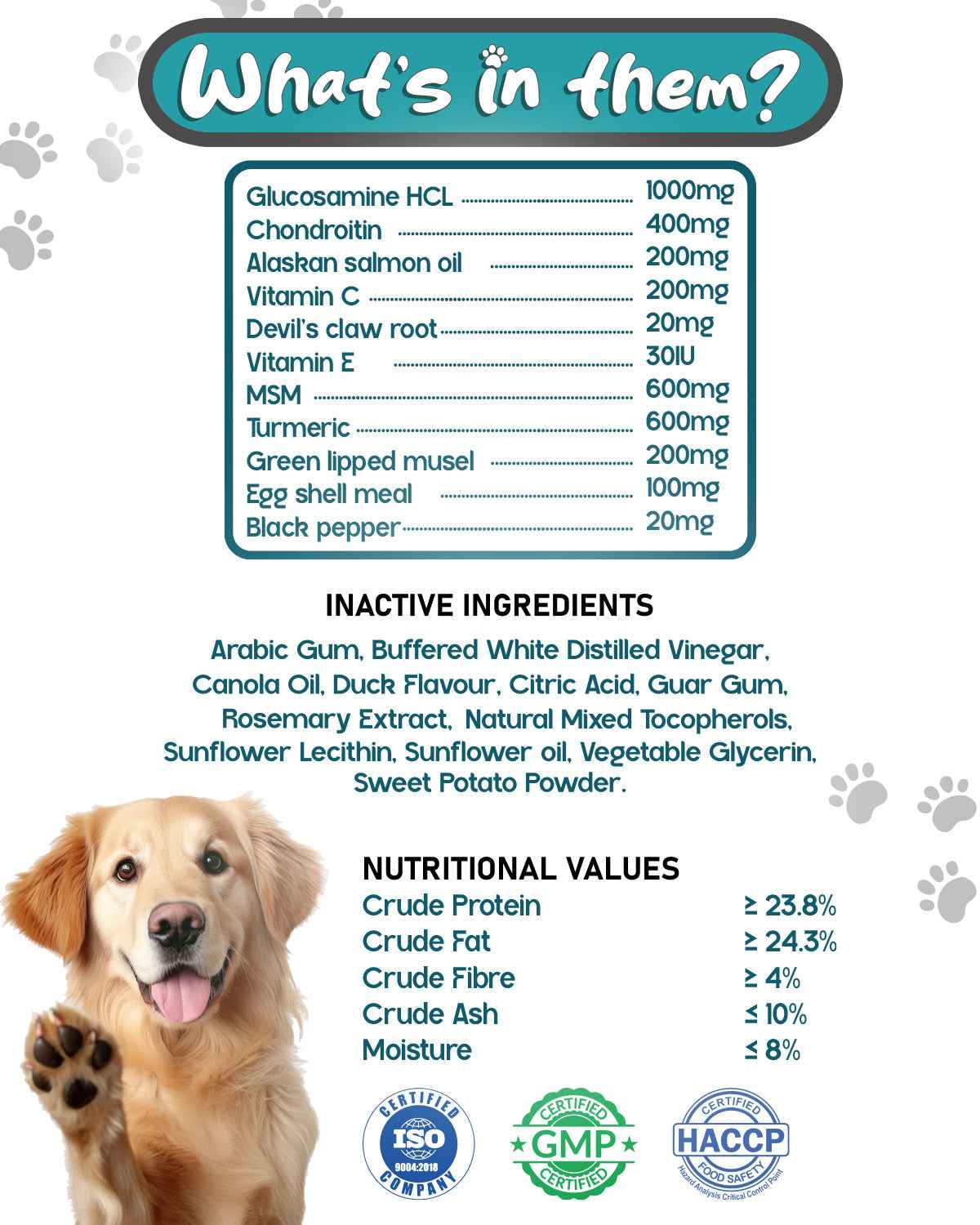 Hip and Joint Chews for Dogs - Soft Chews for Mobility, Flexibility & Joint Comfort - Dr.Paul