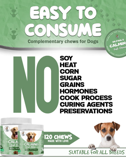 Calming Soft Chews for Dogs – Chews for Anxiety, Stress Relief & Balanced Behaviour