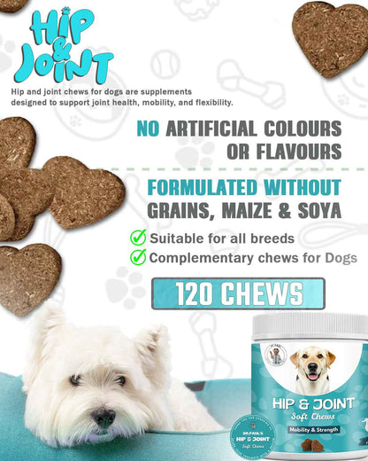 Hip and Joint Chews for Dogs - Soft Chews for Mobility, Flexibility & Joint Comfort - Dr.Paul