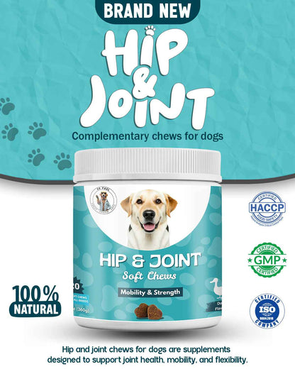 Hip and Joint Chews for Dogs - Soft Chews for Mobility, Flexibility & Joint Comfort - Dr.Paul