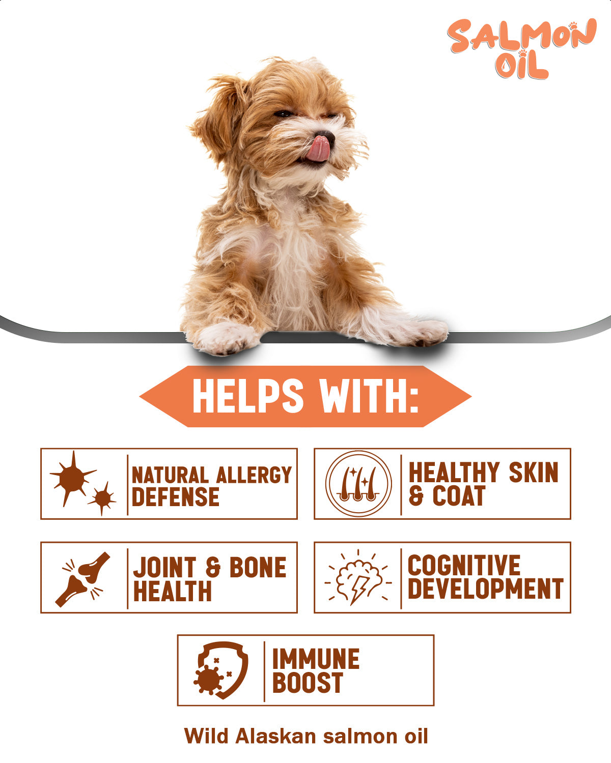 Wild Alaskan Salmon Oil for Dogs & Cats – Omega-3 Support for Skin, Coat & Joints