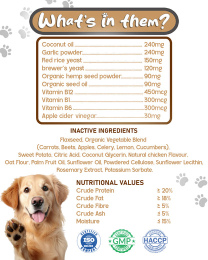 Flea & Tick Soft Chews for Dogs – Chews for Natural Protection, Skin Health & Immune Support